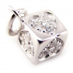 Altesse [F5873] - Pendentif Argent 'Hasard Amoureux' valge