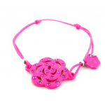 Les Tr&eacute;sors De Lily [H3558] - Bracelet Cr&eacute;ateur 'Cam&eacute;lia' fuschia Heleroosa