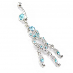 Les Tr&eacute;sors De Lily [H9385] - Body Piercing 'D&eacute;esse' turquoise t&uuml;rkiissinine