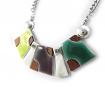 Les Tr&eacute;sors De Lily [H9877] - Collier Cr&eacute;ateur 'Tijuana' vert marron roheline