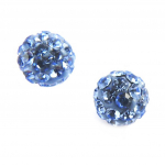 Les Tr&eacute;sors De Lily [M0931] - Boucles Argent 'Sissi' bleu (cristal) sinine