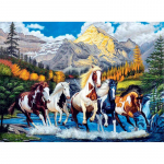 5D DIY teemantmaal  hobune jookseb  Tikand Ristpistes Rhinestone Mosaiic Painting Decor 20X30CM