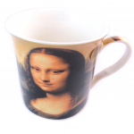 Les Tr&eacute;sors De Lily [N8634] - Mug porcelaine 'Leonard de Vinci - La Joconde' pruun