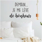 Les Tr&eacute;sors De Lily [Q6522] - Planche de stickers 'Messages' (Demain je me l&egrave;ve de Bonheur) - 20x70 cm must