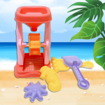 Happy Play Summer Beach Shovel &otilde;ues liivakell 5 tk Rake Mold Kid Water