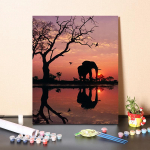 DIY maalimine numbrite j&auml;rgi Digitaalne &otilde;limaal Hobid &Otilde;limaal Kodukaunistus Kujutav kunst Numbrid Maalimine Numbrid &Otilde;limaal 40x50cm no frame