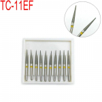 10 pcs/set Dental Diamond Burs Drills Teeth Polishing Whitening Product TC-11EF Dental High Speed Burs