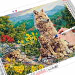 Daimond Maalimine Hundi Mosaiik N&auml;put&ouml;&ouml; 5D Teemanttikandid Loomade ristpistes T&auml;ispuur k&auml;sitsi valmistatud kingitus Full Round 20X30CM