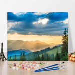 DIY maalimine numbrite j&auml;rgi K&auml;sitsi maalitud l&otilde;uend Kodukaunistus Digitaalne &otilde;limaal Numbrid &otilde;limaal 40x50cm no frame