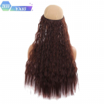 S&uuml;nteetilised sirged juuksepikendused ilma klambrita naturaalses varjatud salajases valejuukset&uuml;kis kiud s&uuml;nteetilised lainelised juuksed