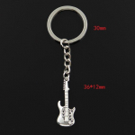 Moodne 30mm v&otilde;tmehoidja metallist v&otilde;tmehoidja v&otilde;tmehoidja ehted antiikplaaditud elektrikitarr 36x12mm ripats h&otilde;be