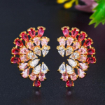 WWJ punase tsirkooniumoksiidi v&auml;rvilised lilled, kollased kuldsed k&otilde;rvar&otilde;ngad mitmev&auml;rviline