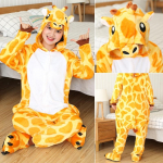 Loomakass Tiiger Kigurumi &Uuml;kssarvik Onesie T&auml;iskasvanud Teismelised Naiste Meeste Pidžaamad Naljakad Flanellist Soe Pehme Magamisriietus &Uuml;heosaline Jumpsuit Cosplay Kost&uuml;&uuml;m l