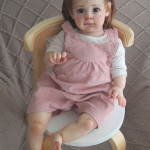 NPK 60 cm Reborn Baby Maggi v&auml;ikelapset&uuml;druk, v&auml;ga pehmest riidest nukuvannim&auml;nguasi, elutruu t&otilde;eline pehme puutega vannim&auml;nguasi 60cm