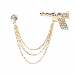 Blucome Fashion Chain pross P&uuml;stoli kujuga n&ouml;&ouml;pn&otilde;elad Naiste pross mantli kott Hijab Pins kuld