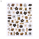 Manik&uuml;&uuml;ri kleebis Dekoratiivne &otilde;rn isekleepuv vintage must pronksjas Inglise k&uuml;&uuml;nekleebis fotograafia jaoks 1