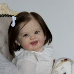 BZDOLL 55cm 3D v&auml;rviga nahale n&auml;htavad veenid Pehme silikoonist Reborn Baby Doll M&auml;nguasi T&uuml;drukule Armas naeratav Bebe Elav s&uuml;nnip&auml;evakingitus 55cm 3D-paint Skin Doll