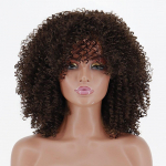 MISSQUEEN L&uuml;hikesed Afro Kinky Colly parukad mustanahalistele naistele Aafrika cosplay parukad Blondid pruunid k&otilde;rge temperatuuriga kuumuskindel kiud 14inches&CN