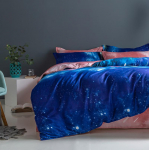 Starry Sky digitaalse tr&uuml;kiga tekikott ja padjavarred koos t&otilde;mblukuga suletava voodipesu komplekt, kaheinimesevoodiga voodipesu komplekt, 10 suurust 10-suurust tekikott 200*200cm