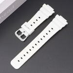 16 mm silikoonist kellarihm Casio jaoks DW-6900/GW-M5610/DW-5600E Pehme TPU v&auml;rviline kellarihm must randmepaela asendusk&auml;ev&otilde;ru Silver Buckle
