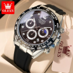 OLEVS Luksuslik meeste k&auml;ekell Quartz Man Kellad veekindlad helendavad tippbr&auml;ndi meeste k&auml;ekellad Kuup&auml;ev kronograaf Sport K&auml;ekell must