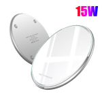 UUS 50 W Qi juhtmevaba laadija kiirlaadimisalus k&otilde;igile Qi standardsetele iPhone'idele Samsung Huawei Xiaomi Android mobiiltelefonidele 15W Standard version valge