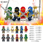 38 stiili Ninja minifiguurid ehitusplokk nukud relvakujudega ninjad klotsid m&auml;nguasjad lastele