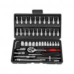 53 tk p&otilde;rkv&otilde;tme ja pesa t&ouml;&ouml;riistade komplekt 1/4-tollise ajamiga kruvikeeraja remondikomplekti kombineeritud pistikupesa 46pcs & Black Toolbox & Black&Red Handle