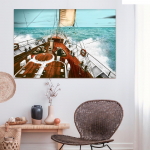 Les Tr&eacute;sors De Lily [A2236] - fotol&otilde;uend 'Sailboat' t&uuml;rkiispruun - 90x60 cm t&uuml;rkiissinine