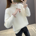 S&uuml;gistalvine paks kampsun naiste silmkoeline soonikuga sviiter, pikkade varrukatega Fasion &otilde;huke džemper Pehme, sooja t&otilde;mmatud naisterahvas One Size khaki