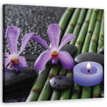 L&otilde;uendiprindiga Bamboo Flowers Zen Spa k&uuml;&uuml;nal 30x30 lilla