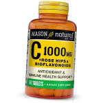 C-vitamiin kibuvitsamarjade ja bioflavonoididega, C-vitamiin 1000 kibuvitsamarjade ja bioflavonoidide kompleksiga, Mason Natural 60 tabletti (36529032) 60tab