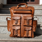 Eriti suur meeste nahast pagasireisi n&auml;dalavahetuse seljakoti seljakott (7 Tasku) 18" X 13" X 7" inches pruun