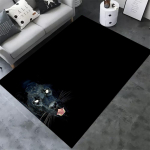 Panther Carpet Black Leopard vaip elutuppa suure pindalaga vaip Animal Lion Tiger uksematt magamistoa kodu kaunistamiseks 60cm x 90cm