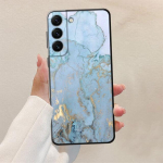 V&auml;rviline marmorist kaanega telefoni&uuml;mbris Samsung Galaxy S22 Ultra 5g S21 Plus S20 Fe S7 S21 S8 S10e S10 S9 must pehme Funda Coque jaoks Samsung S7