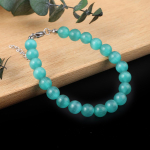 Naiste k&auml;ev&otilde;ru Looduslikust kivist kassisilma helmed 8x8 MM v&otilde;lusid naistele, romantiline s&uuml;nnip&auml;evakingitus 18+5cm