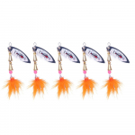 Kalap&uuml;&uuml;gi lantide komplekt, 5 tk Spinner Baits Swimbait Rooster Tail Lusikad Kolmekordsete konksudega landid P&ouml;&ouml;rlevad kalap&uuml;&uuml;gir&otilde;ngad Forell Salmon Walleye jaoks