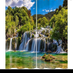 Metsa kose kardinad magamistoa jaoks Looduslik maastik 3D-prinditud kardinad M&auml;evooluakna kardin elutuba 2 paneeli W53.5 X H114cm X 2