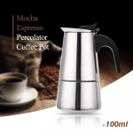 Roostevabast terasest Moka kohvimasin Mocha Espresso Latte pliidiplaat filtriga kohvikann 100ml 200ml 300ml 400ml perkolaatori t&ouml;&ouml;riistad potid 100ML