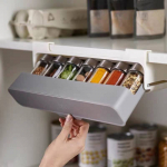Maitseainepudeli hoiustamisriiul K&ouml;&ouml;gi maitseaineriiul Seinale paigaldatav riiulialune maitseainepudel k&ouml;&ouml;giriiul Bracket+seasoning bottle