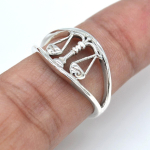 Tahke 925 Sterling h&otilde;bedast k&auml;sitsi valmistatud ehtekaalud &otilde;igluse s&otilde;rmus 6 h&otilde;be