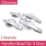 Black Carbon Fiber handle Or Chrome Side Door Cover Trim Set for Mazda 5 Premacy 2004~2018 Car Accessories 2005 2006 2007 Keyhole Bowl 4 Door