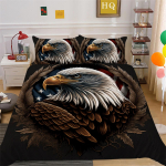 3D Eagle seeria voodipesukomplekt linnutekikott 2/3 t&uuml;kki DE135 * 200 t&auml;issuuruses poisitoa pestav pehme kiiresti kuivav kodukaunistus Baby 100x135cm