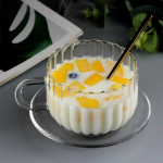 Tere, suure mahutavusega klaastass Kuumakindel &otilde;lle Espresso kohvitass k&auml;epidemega Piimamahl Hommikus&ouml;&ouml;gikruus Kodukontori joogin&otilde;ud