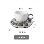 Tere Nordic Pink Flower keraamiline kohvitassi alustass Korduvkasutatav loominguline kodu dekoratiivne tass Hommikus&ouml;&ouml;gijoogi Latte tee tassikomplekt 200ml h&otilde;be