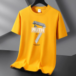 Ruth 10 Colors Pure Cotton Meeste T-s&auml;rk &Uuml;markaelusega l&uuml;hikeste varrukatega Meeste T-s&auml;rk suur suurus S-6XL S heleroheline v&auml;rv