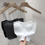 Sisemine Camisole Vest Vedruline seljatoe s&auml;rk naiste v&auml;limine seljas valge ilurihm Rinnapadi m&auml;hitud top one size valge