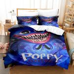 kemila 3D Huggy wuggy tekikott koos padjap&uuml;&uuml;riga, kaheinimesevoodi, kaheinimesevoodi, suur kuninganna voodiriided, voodipesu AU Queen 210x210