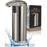 Automaatne seebi dosaator, 8,45 untsi/250 ml puutevaba k&auml;sitsi seebi dosaator 3 reguleeritava tasemega, varustatud infrapuna liikumisanduriga 1pcs h&otilde;be