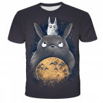 Totoro T-s&auml;rgid Naljakad armsad anime 3D-s&auml;rgid Miyazaki Hayao Totoro T-s&auml;rk Mood vabaaja suvetopsid l&uuml;hikeste varrukatega s&auml;rgid XXXXXL